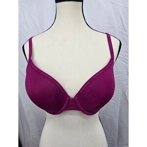 Victoria's Secret Magenta‎ Purple T-Shirt Lightly Lined Demi Bra 34D Underwire